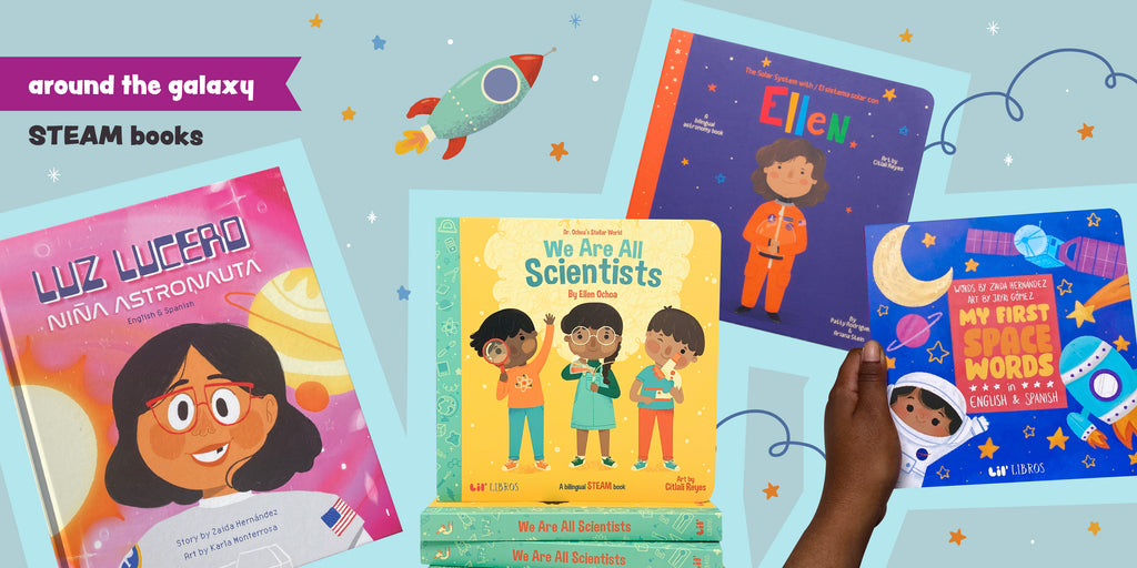 Image of science, technology, engineering, art, and math themed books