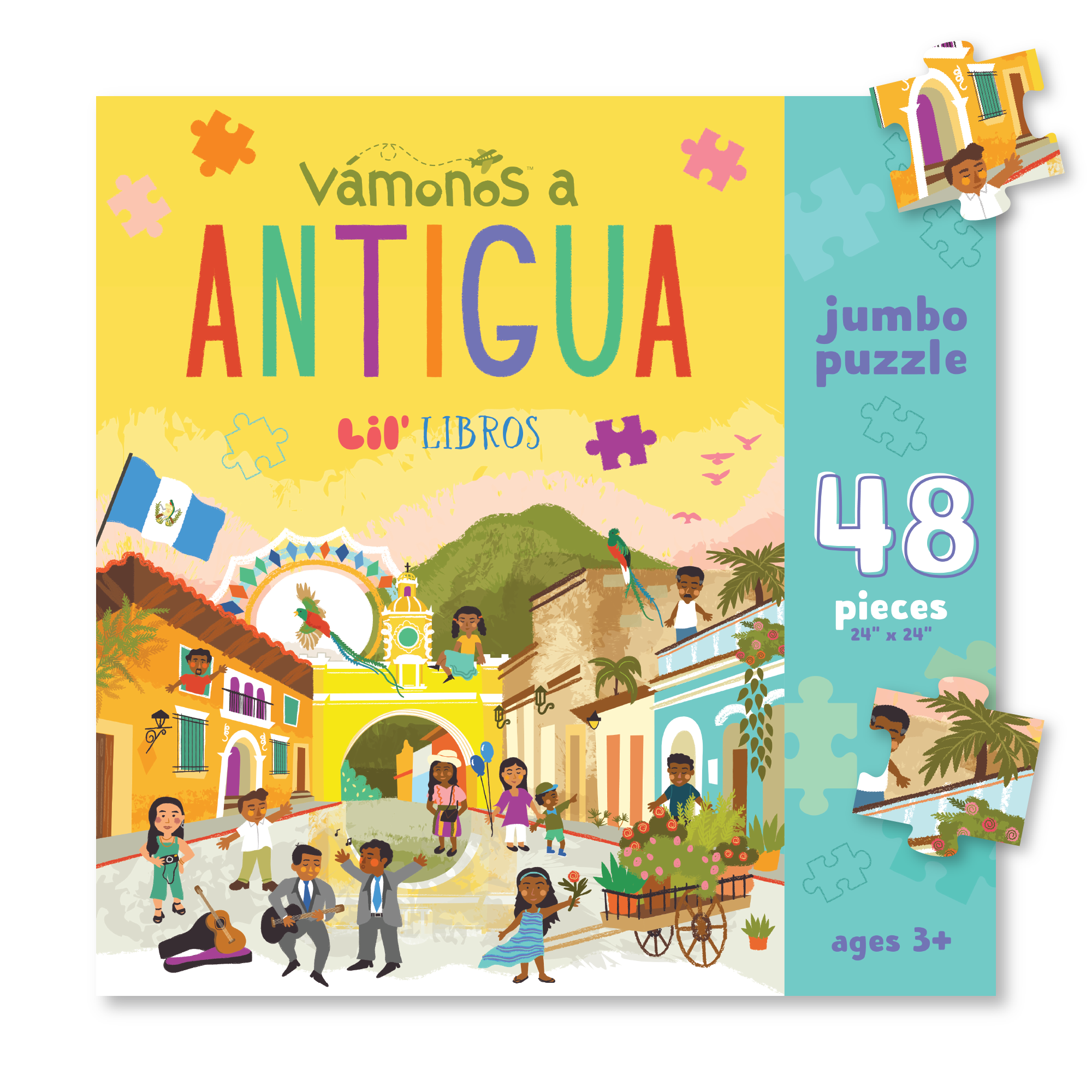 Image of VÁMONOS: Antigua Jumbo Puzzle. Pairs with VÁMONOS: Antigua board book.