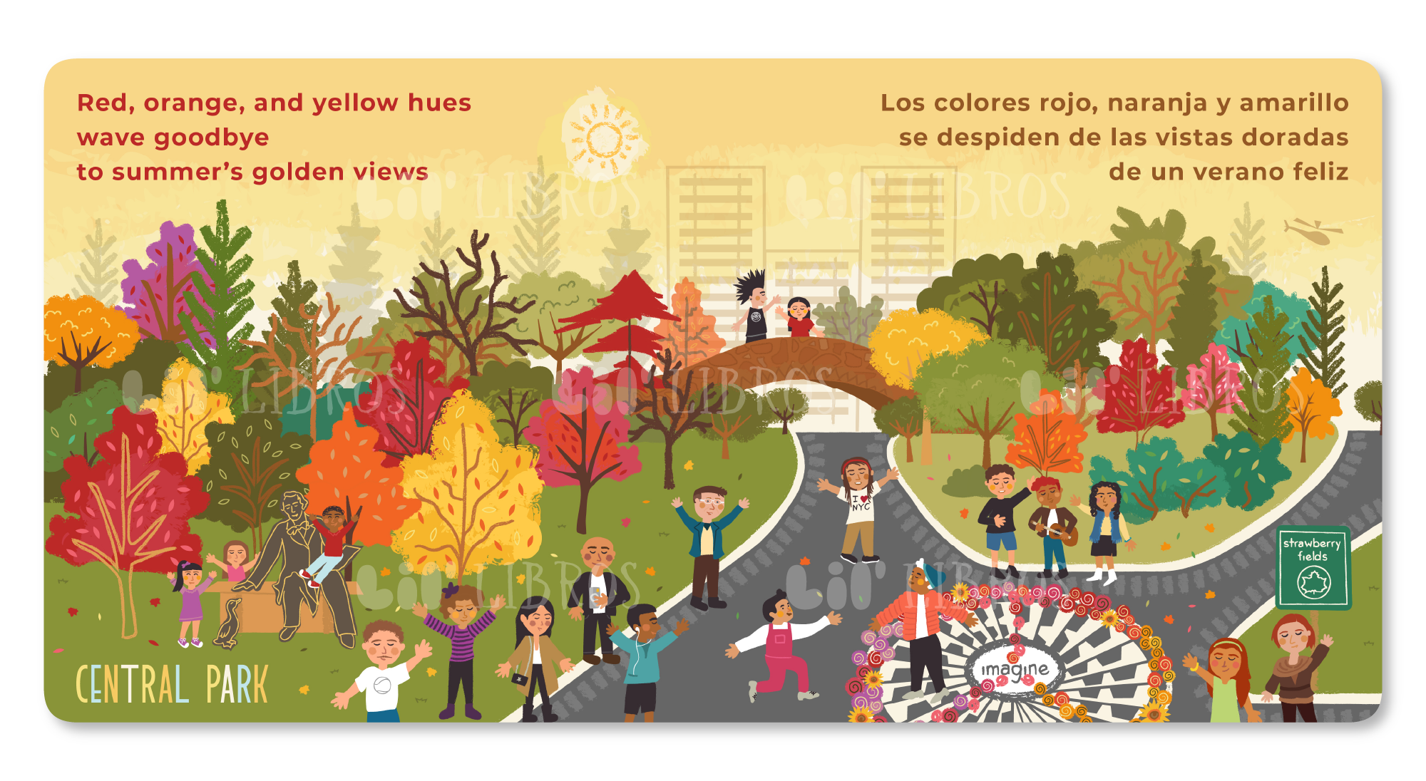 Image of VÁMONOS: New York City sample spread of Central Park.